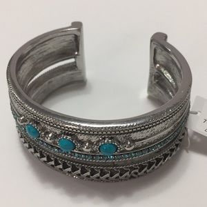 BCBG SILVER PLATED MEGA CUFFS